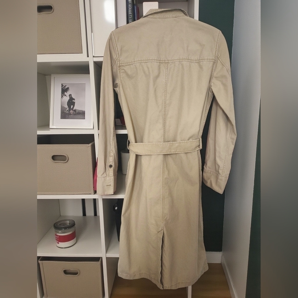 Gap Trench Midi Tie Waist Dress, S - Picture 2 of 3